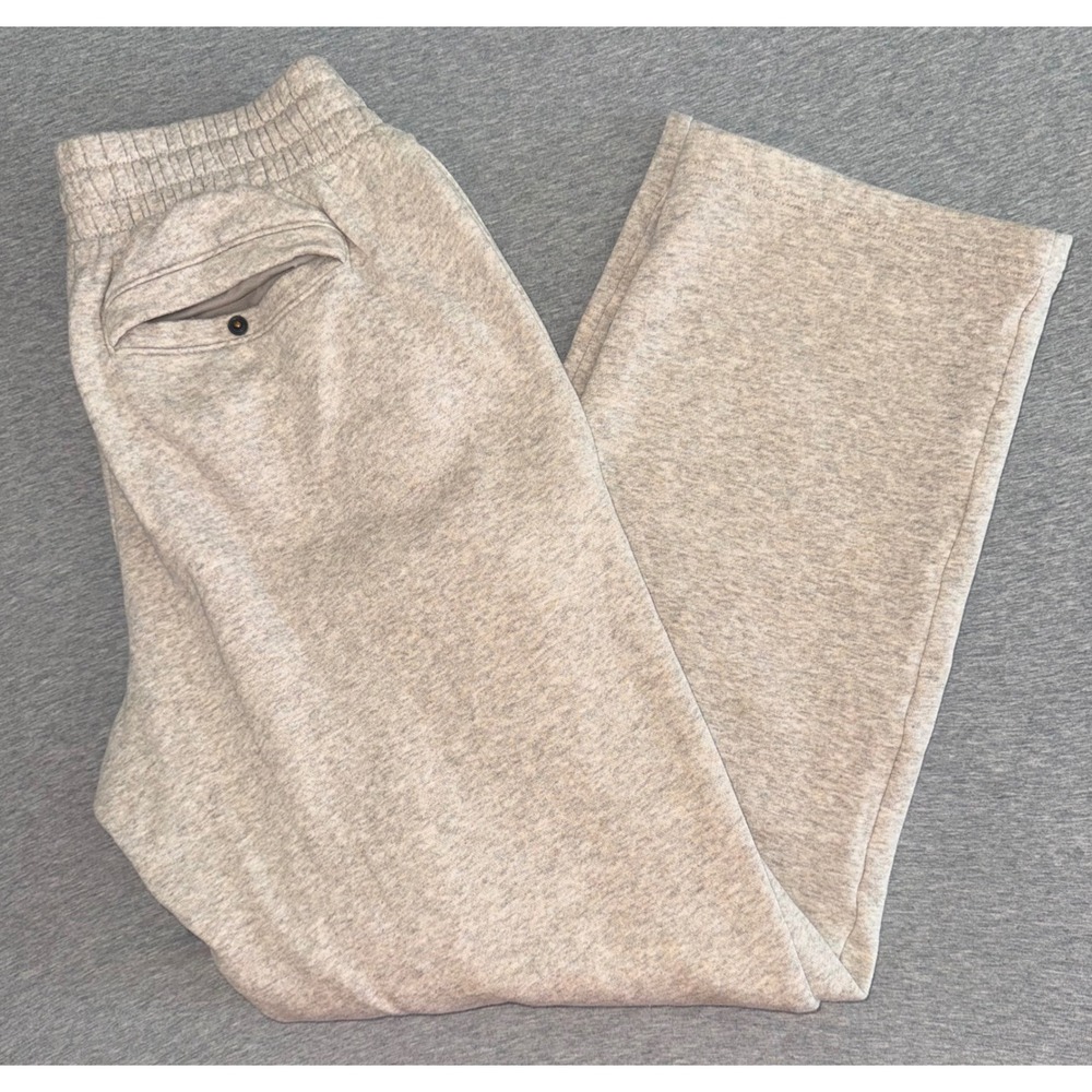Under Armour Mens Oatmeal Heather Fleece Joggers Size Large Straight Leg Soft